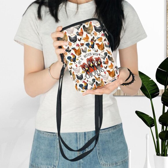 High-Quality Chicken Print Crossbody Bag - Ideal Gift for Chicken Lovers - Picture 3 of 7